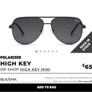 Quay black high key polarized sunglasses